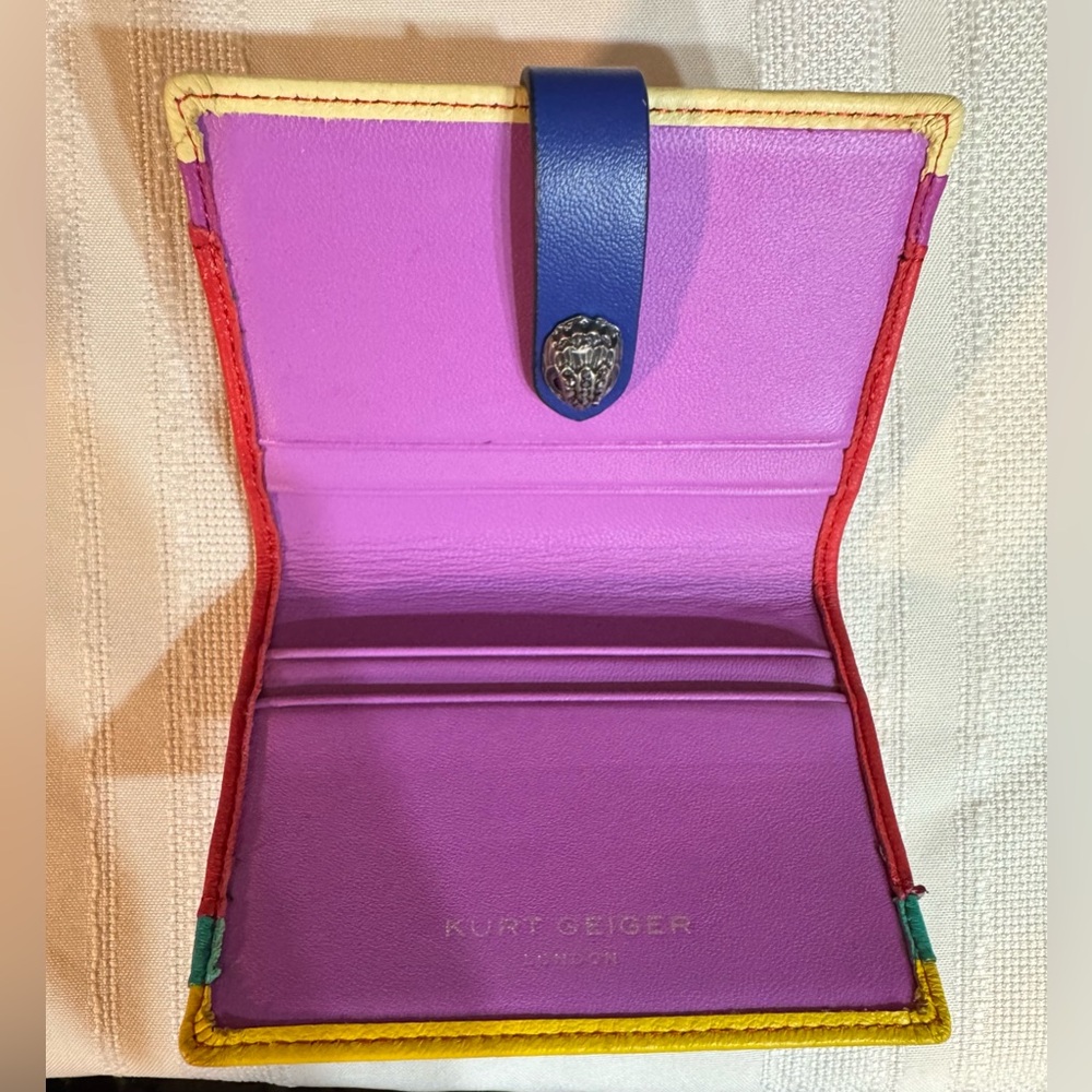 Kurt Geiger Multi-Color Quilted Leather Card Holder - Picture 6 of 7
